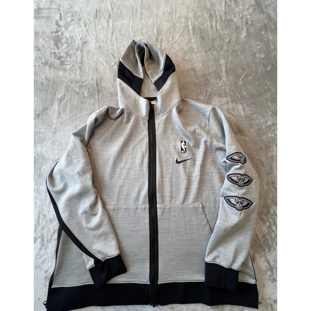 Nike Full-Zip Hoodie Mens XXL Gray New Orleans Pelicans NBA Dri-FIT Showtime